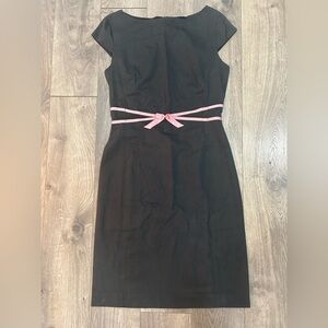 VINTAGE Ports International Black Dress with Pink Bow